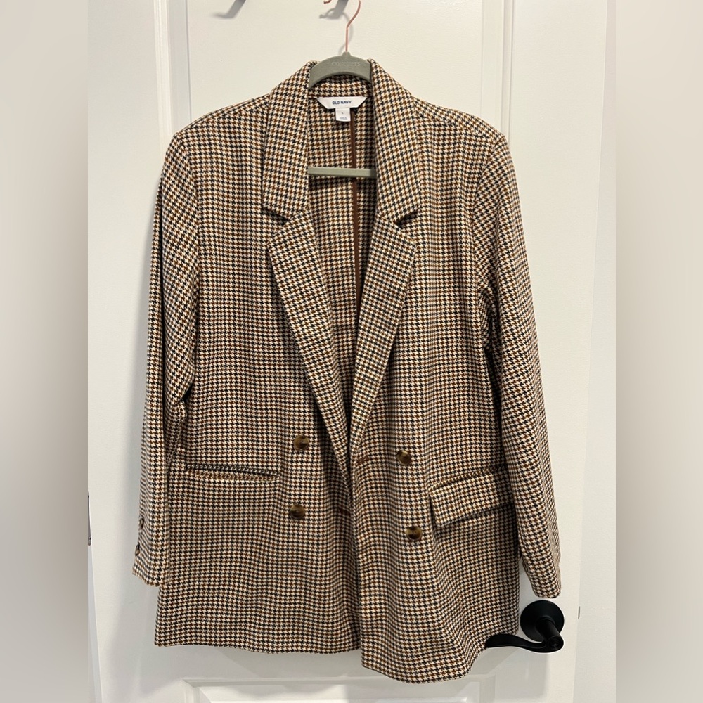 Old Navy Gingham Blazer Size L